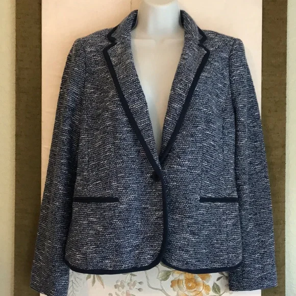 NEW Talbots jacket blazer cotton blend 8 - Picture 3 of 11